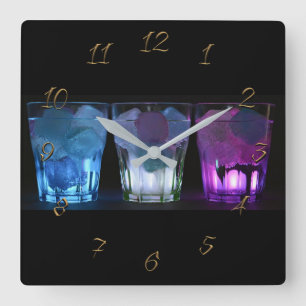 Pub-bar Square Wall Clock