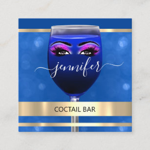 Pub Coctail Wine Bar Drinks Restaurant Lashes Square Business Card