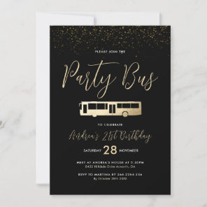 Pub Crawl Party Bus Birthday Invitation