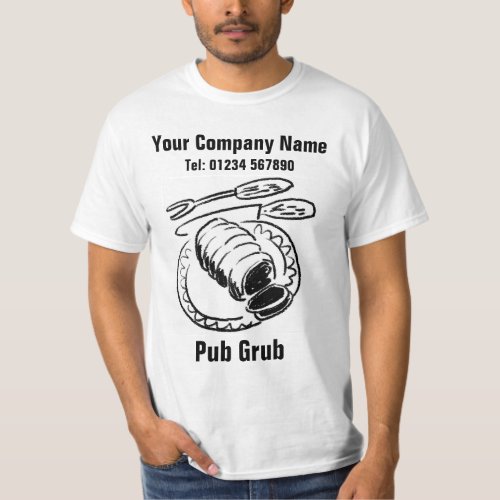 Pub Grub Illustration to Personalise T_Shirt