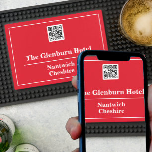 Pub, Guest House, or Hotel QR Code on a Bar Mat