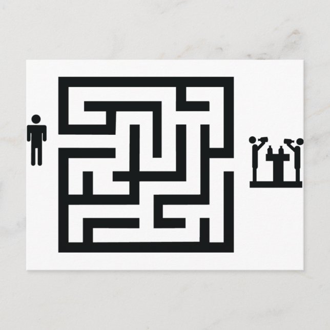 pub labyrinth icon postcard (Front)