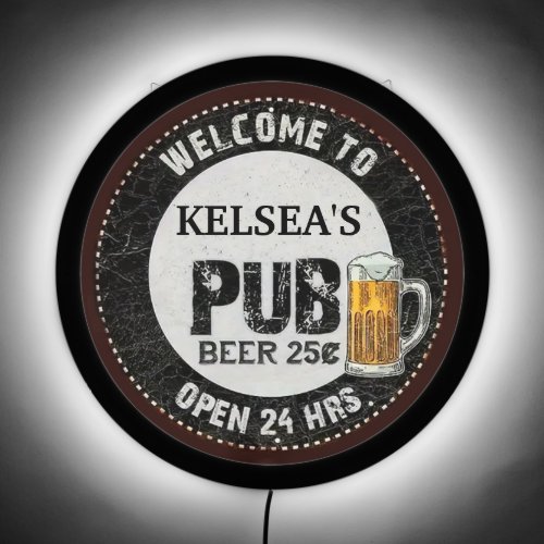 Pub Welcome LED Sign
