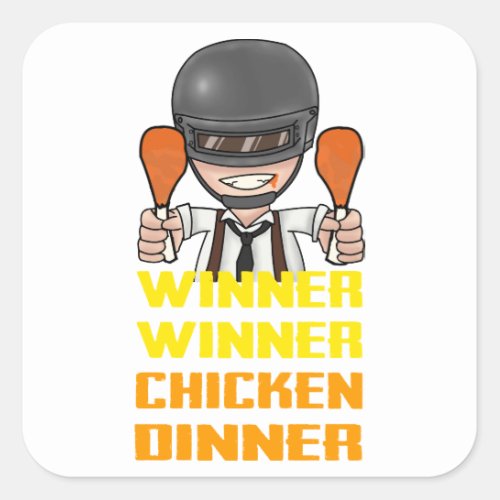 PUBG _ Winner Winner Chicken Dinner Square Sticker