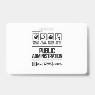 public administration badge