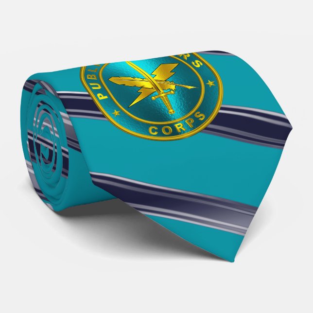 Public Affairs (PAO) Army Veteran  Neck Tie (Rolled)