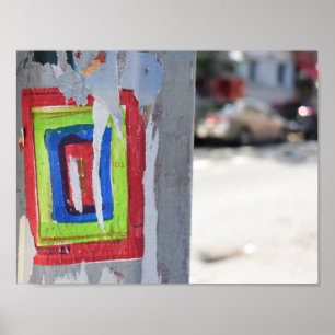 Public Art New York City Telephone Pole Graffiti Poster