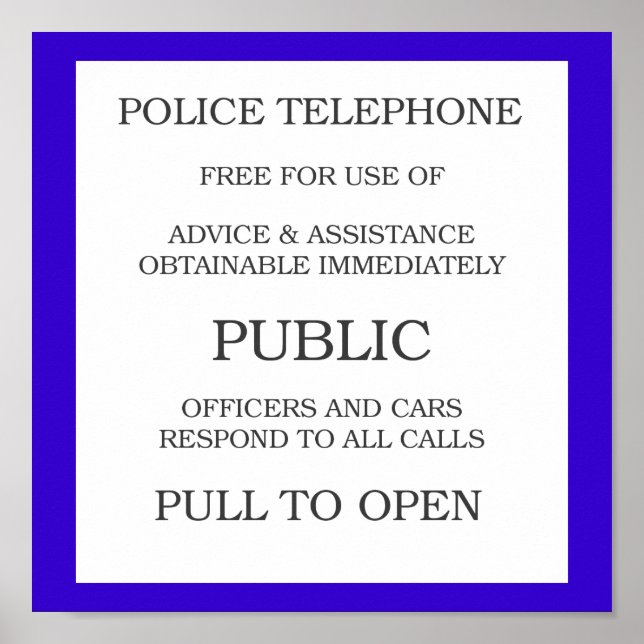 Public Call Box Poster (Front)