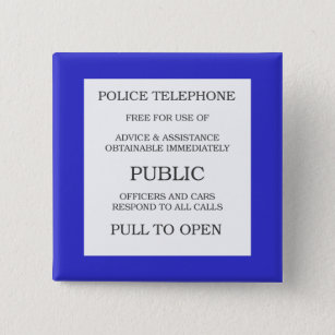 Public Call Box sign Pinback Button