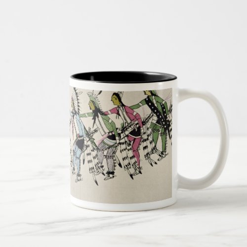 Public dance in honour of the warrior He Dog ink Two_Tone Coffee Mug