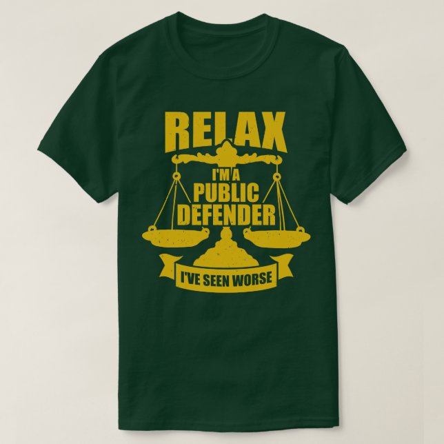 Public Defender Attorney Gift T-Shirt (Design Front)
