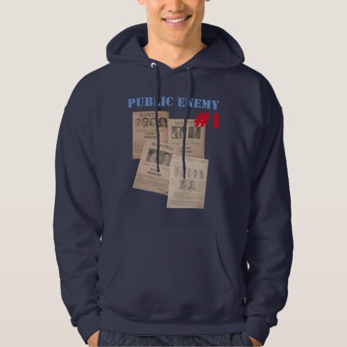 public enemy number one poster hoodie design