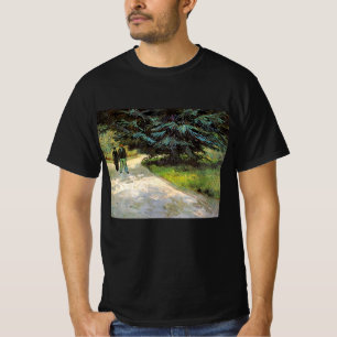 Public Garden with Couple by Vincent van Gogh T-Shirt