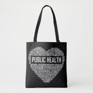 Public Health Heart Gift Healthcare Worker Epidemi Tote Bag