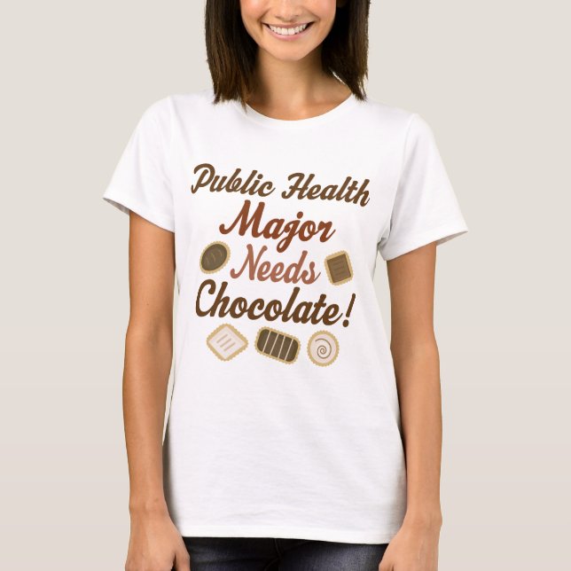 Public Health Major Chocolate T-Shirt (Front)