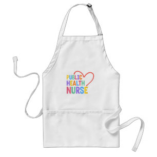 Public Health Nurse Heart Adult Apron