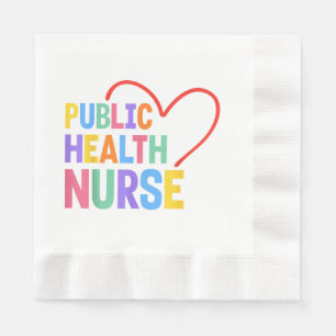Public Health Nurse Heart Napkins