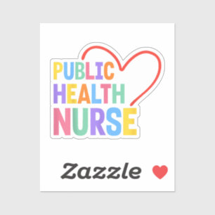 Public Health Nurse Heart Sticker