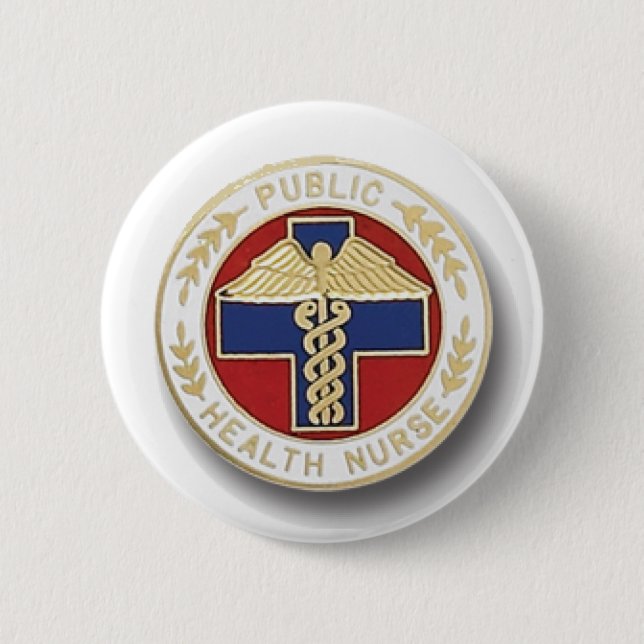 Public Health Nurse Pinback Button (Front)