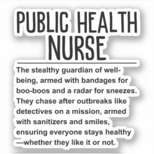 Public health nurse sticker