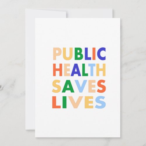 Public Health Saves Lives Announcement