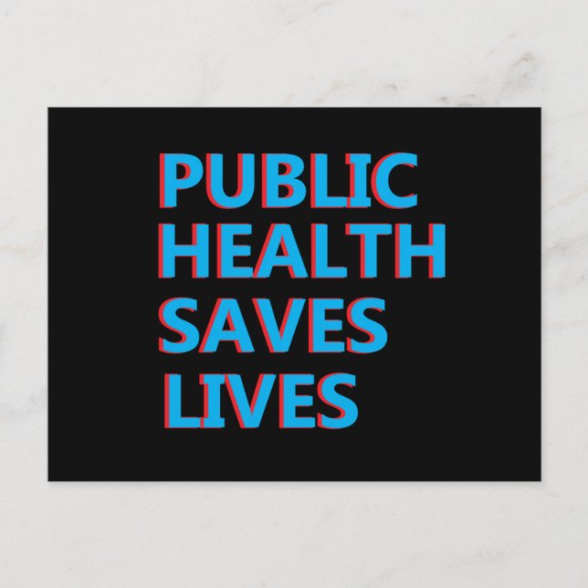 public health saves lives postcard (Front)