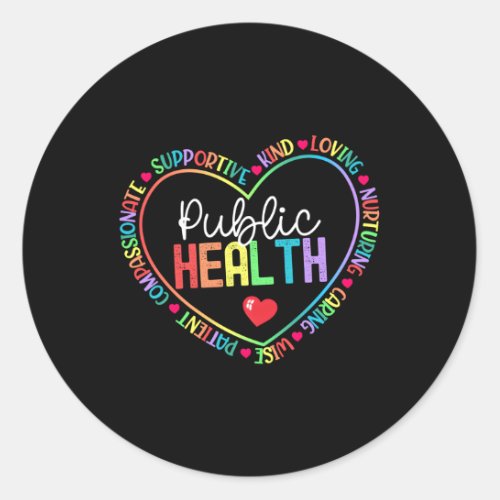 Public Health Words Healthcare Worker Epidemiologi Classic Round Sticker