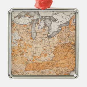 Public Indebtedness, Statistical US Lithograph Metal Ornament