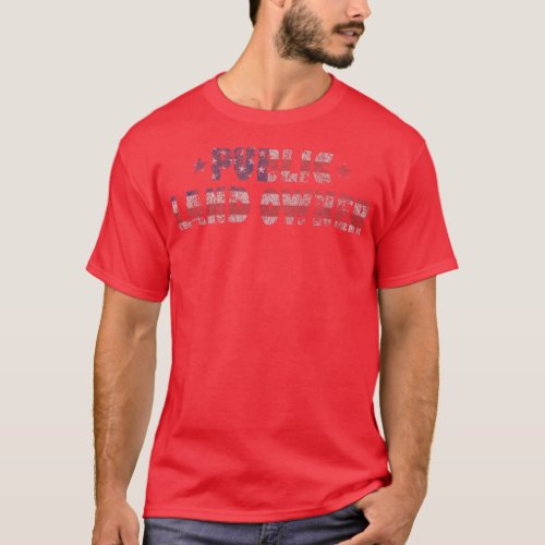 Public Land Owner Patriotic American Flag Distress T_Shirt