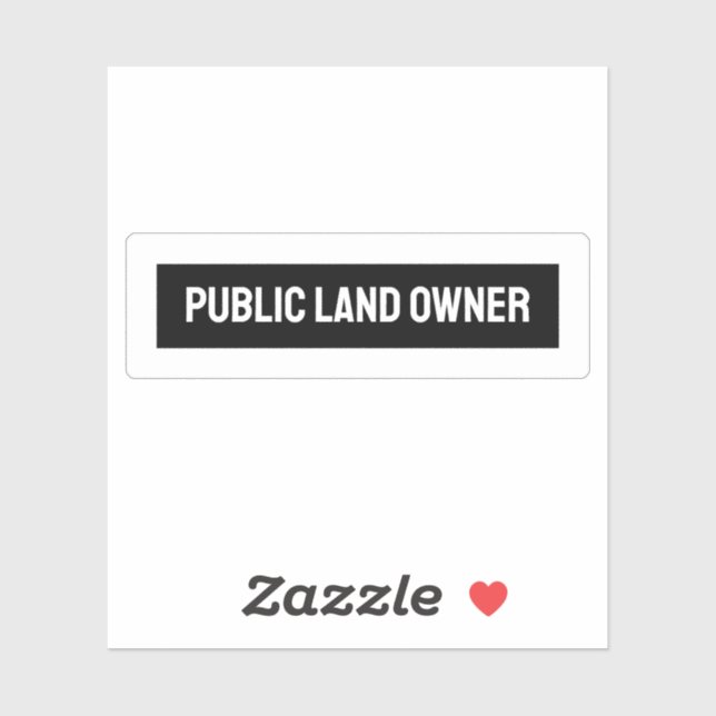 Public Land Owner Sticker (Sheet)