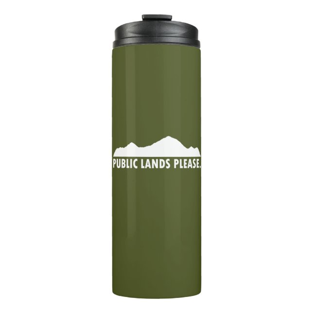 Public Lands Please Thermal Tumbler (Front)