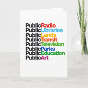 Public Libraries Radio Television Art Parks TV Card