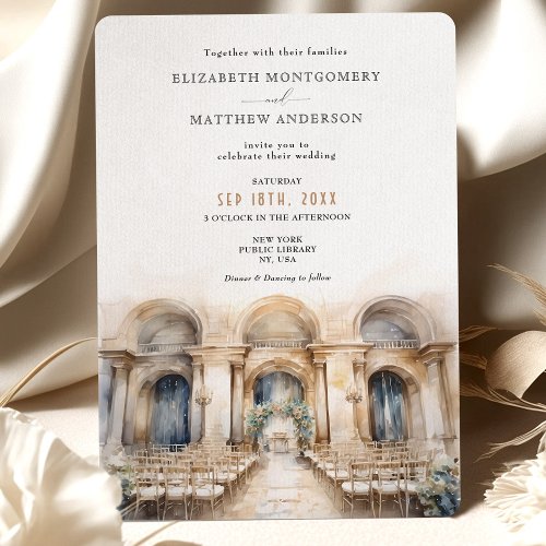 Public Library New York Wedding Invitation