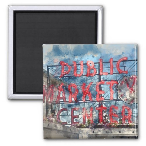 Public Market Center in Seattle Washington Magnet