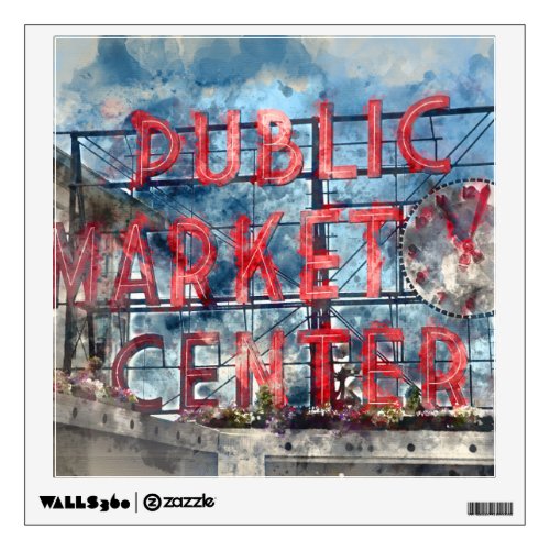Public Market Center in Seattle Washington Wall Sticker