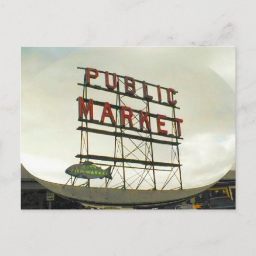 Public Market in Seattle WA Fish Bowl View Postcard