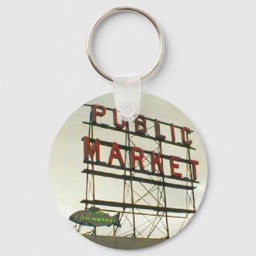 Public Market in Seattle WA Keychain