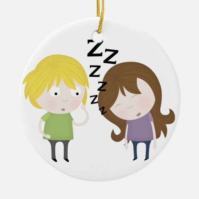 Public Narcolepsy Ceramic Ornament (Front)