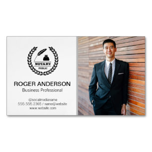 Public Notary   Business Man  Business Card Magnet