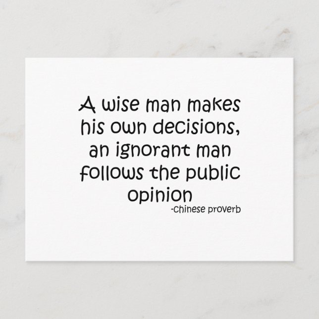 Public Opinion Quote Postcard (Front)