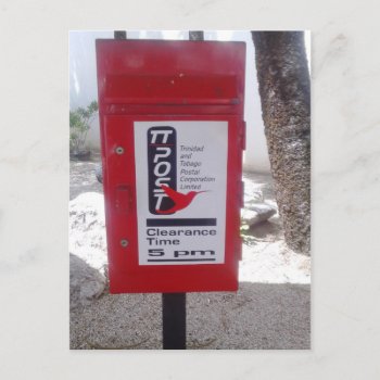 Public Postbox (mailbox) In Trinidad And Tobago Postcard by TrinbagoSouvenirs at Zazzle
