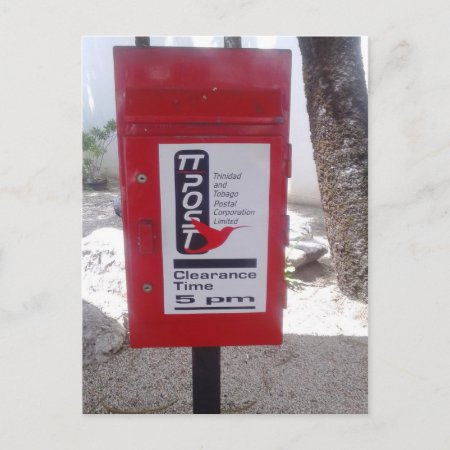 Public Postbox (mailbox) In Trinidad And Tobago Postcard