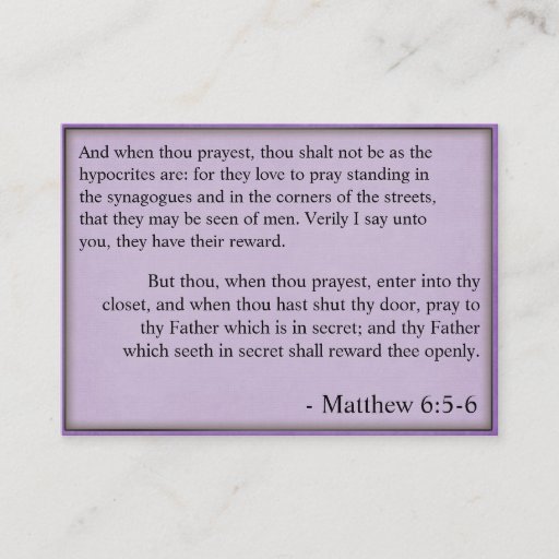 Customizable Public prayer fact cards business card template