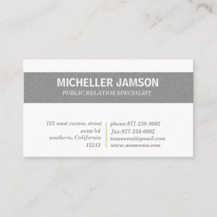 Public Relation business cards Green