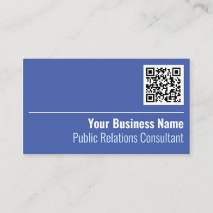 Public Relations Consultant QR Code Business Card