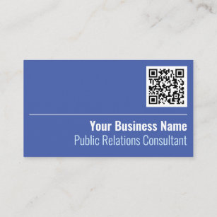 Public Relations Consultant QR Code Business Card