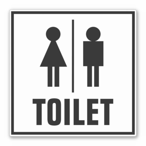 Public restroom vinyl stickers with gender icons