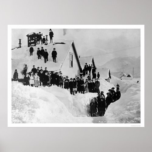 Public School Valdez Alaska 1910 Poster