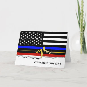 Public Service Trifecta Flag   Card
