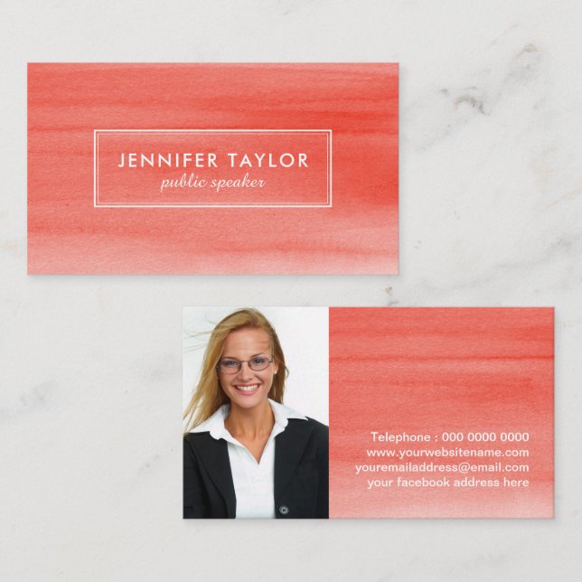 Public Speaker Business Card Template (Front/Back)